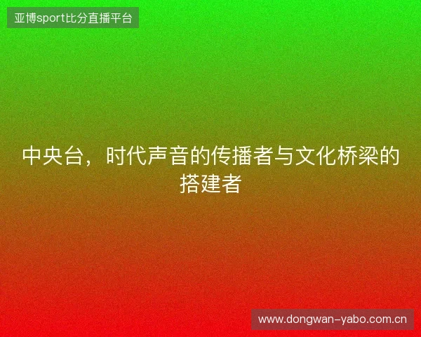 中央台，时代声音的传播者与文化桥梁的搭建者